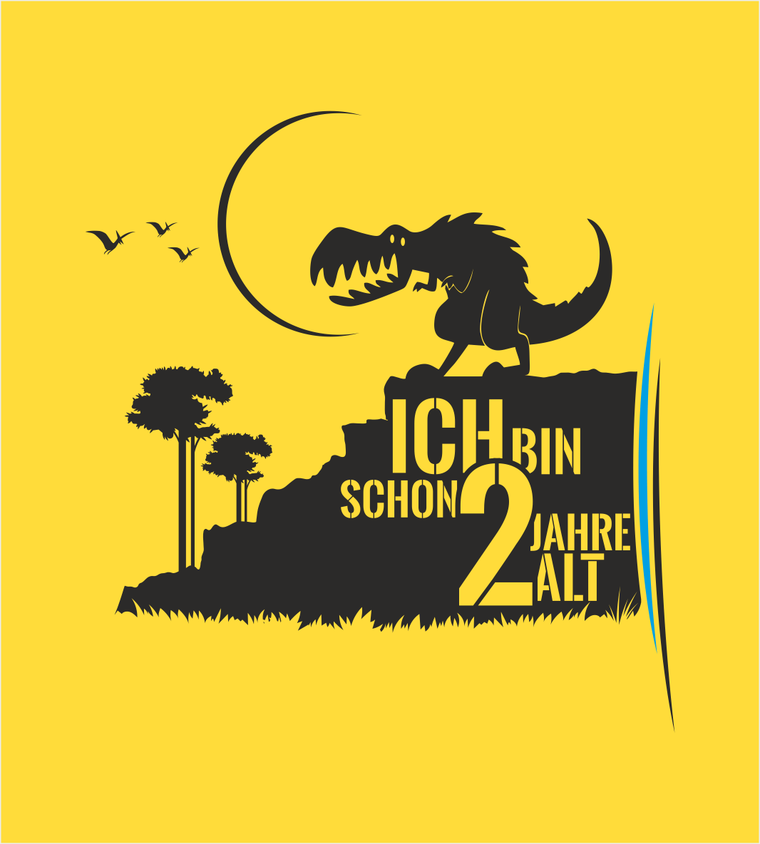 Dino Shirt 2 Jahre Gelb Zoom