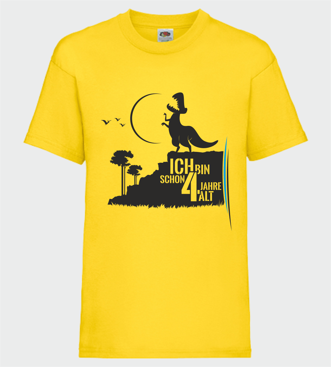 Dino Shirt 4 Jahre Gelb