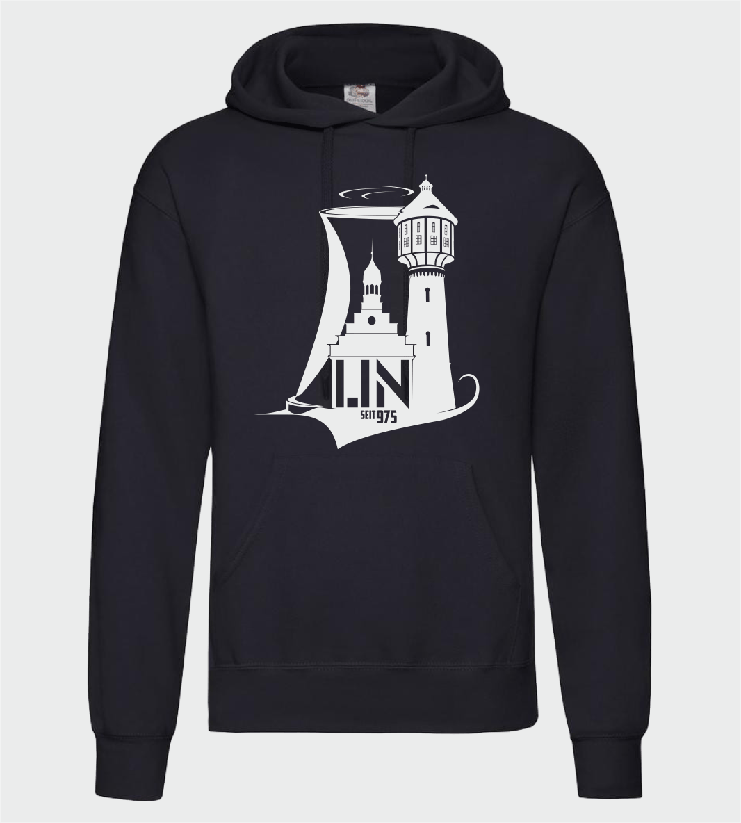 Lingener3 Navy Männer Hoodie Silber
